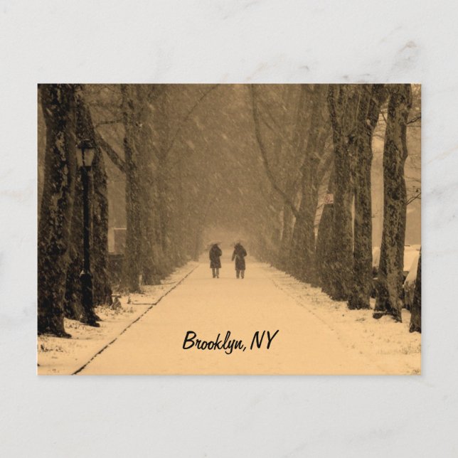 Postal Wintry Brooklyn (Anverso)