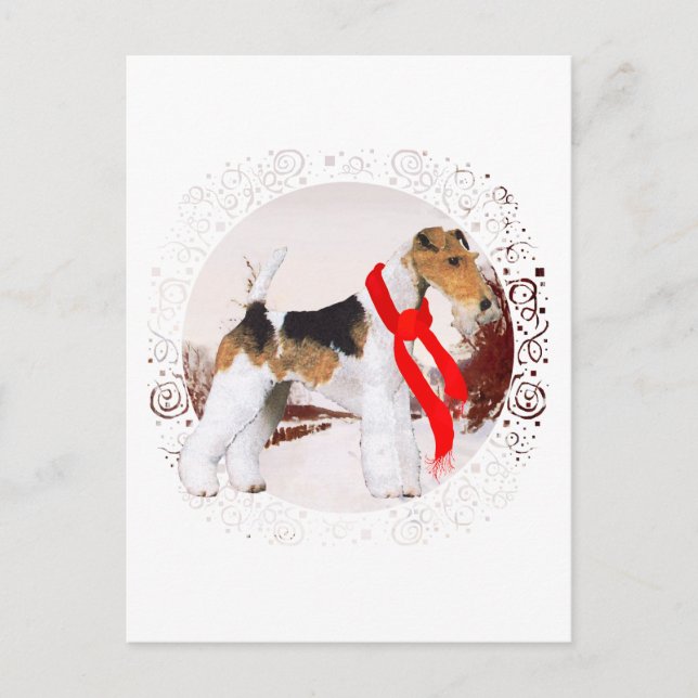 Postal Wire Fox Terrier Invierno (Anverso)