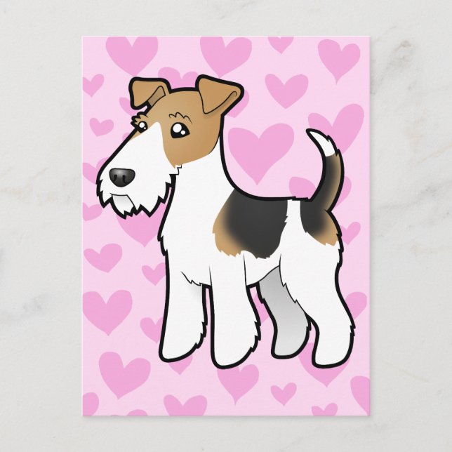Postal Wire Fox Terrier Love (Anverso)