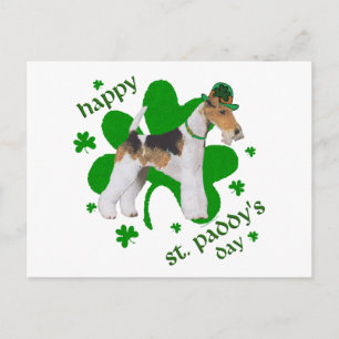 Postal Wire Fox Terrier St. Patrick's Day