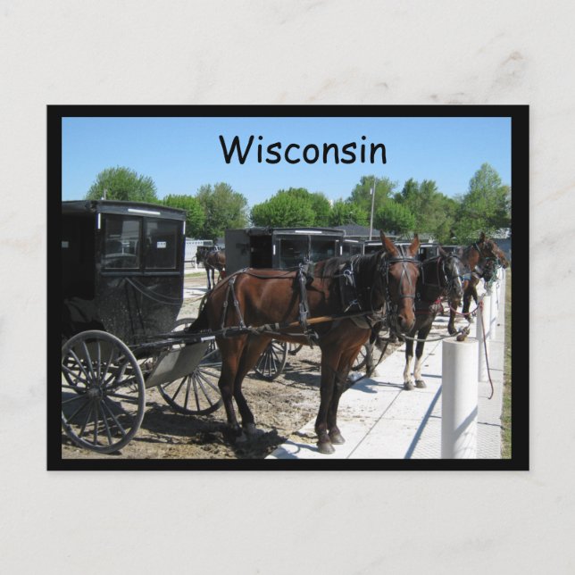 Postal Wisconsin Amish (Anverso)