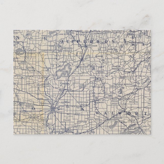Postal Wisconsin Bicycle Road Map 7 (Anverso)