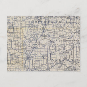 Postal Wisconsin Bicycle Road Map 7