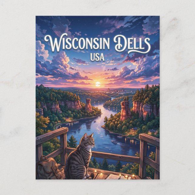 Postal Wisconsin Dells EE. UU. (Anverso)