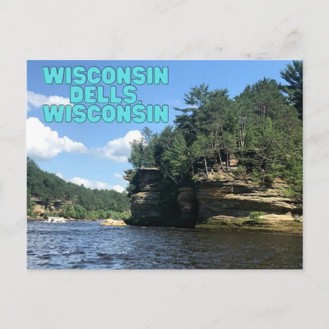 Postal Wisconsin Dells, Wisconsin Postcard Souvenir (Anverso)