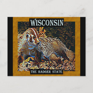Postal Wisconsin El Estado Badger
