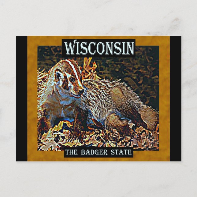 Postal Wisconsin El Estado Badger (Anverso)