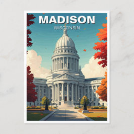 Postal Wisconsin Madison State Capitol