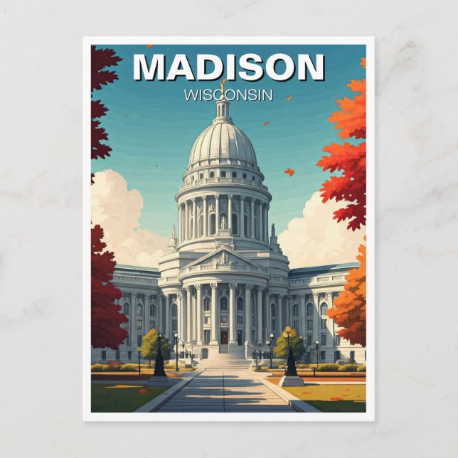 Postal Wisconsin Madison State Capitol (Anverso)