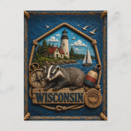 Postal Wisconsin Viajes Antiguos