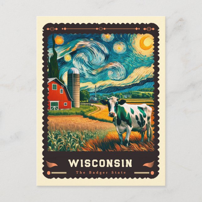 Postal Wisconsin | Vincent Van Gogh Inspired (Anverso)