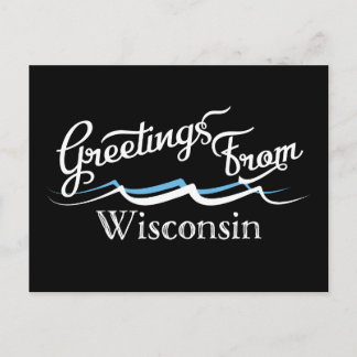 Postal Wisconsin Water Waves