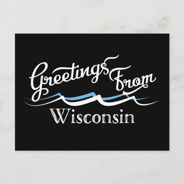 Postal Wisconsin Water Waves (Anverso)