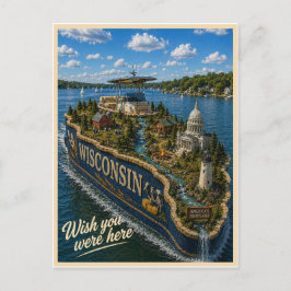 Postal Wisconsin | Wish You Were Here | Serie del Estado