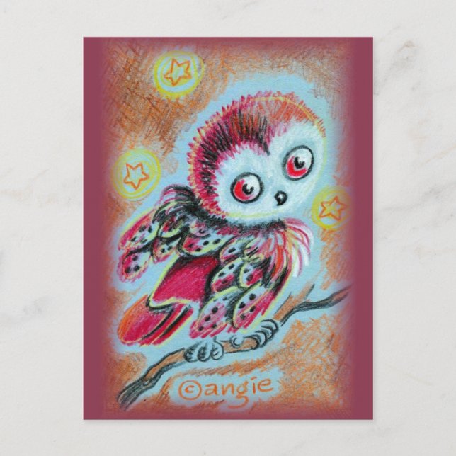 Postal Wise Old Owl (Anverso)