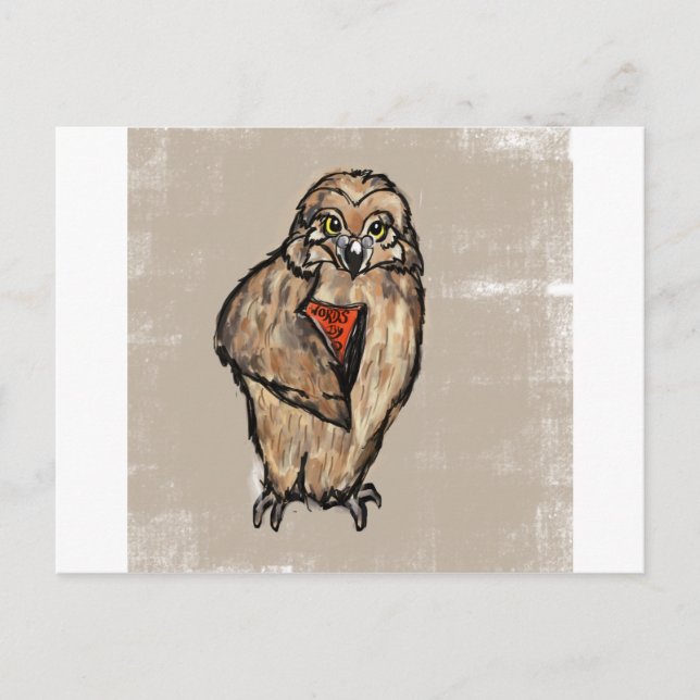 Postal Wise Owl (Anverso)