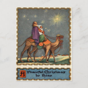 Postal Wisemen sigue la estrella a Jesús