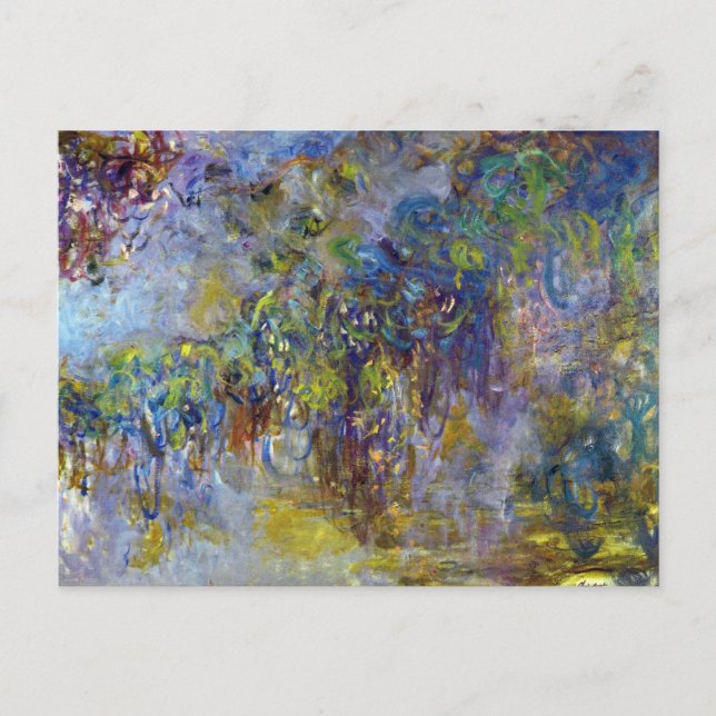 Postal Wisteria (a la derecha) de Claude Monet (Anverso)