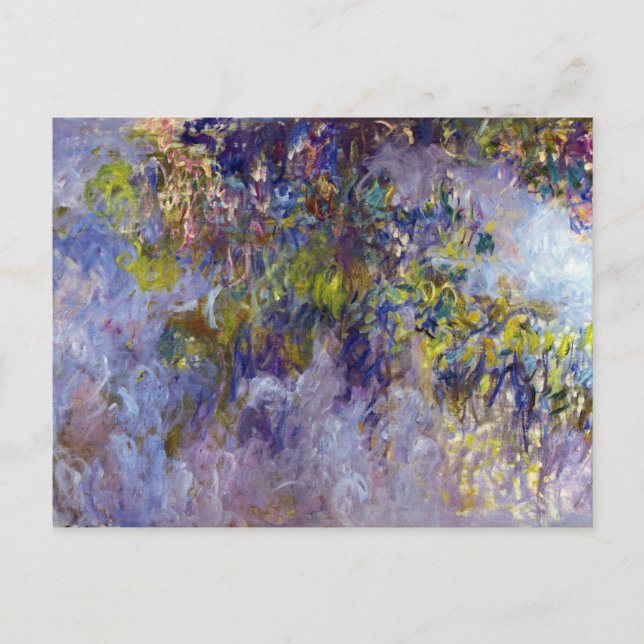 Postal Wisteria (a la izquierda) de Claude Monet (Anverso)