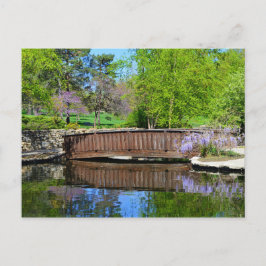 Postal Wisteria en flor en un parque perdido en Kansas Ci