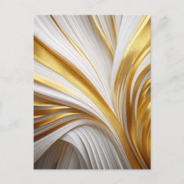 Postal Wit Goud Retro  (Anverso)