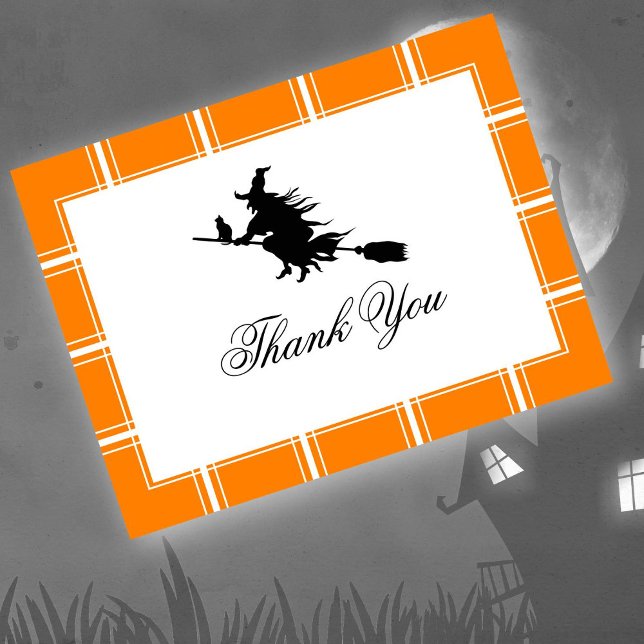Postal Witch Gracias Naranja Halloween (Subido por el creador)