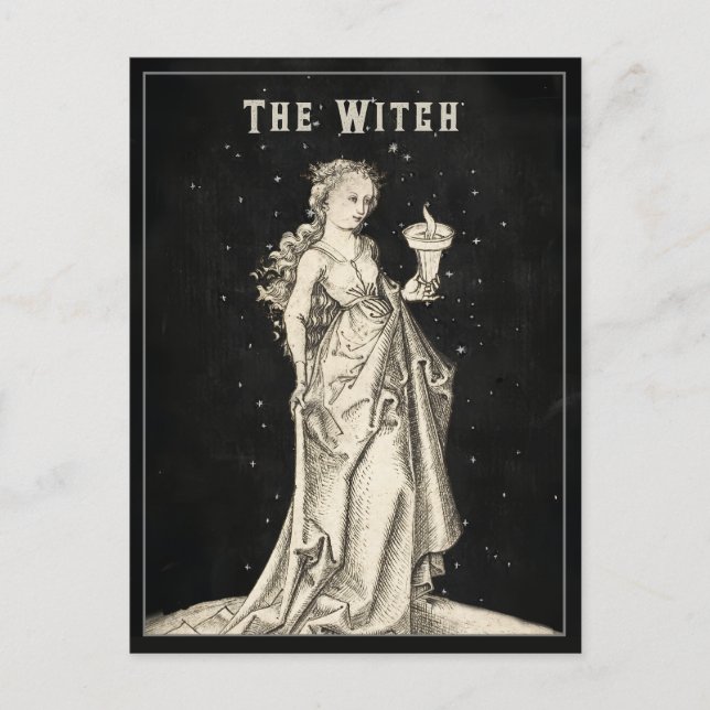 Postal Witch Vintage Etching (Anverso)