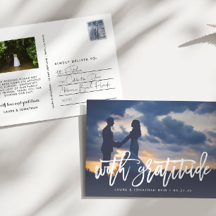 Postal With Gratitude   Wedding Photo Thank You