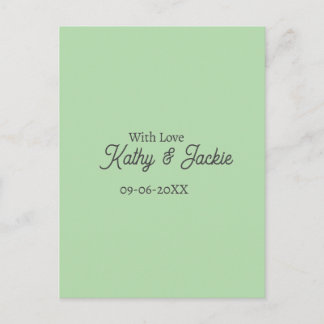 Postal With love add couple name wedding simple minimal