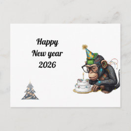 Postal Witty New Year Greeting Card