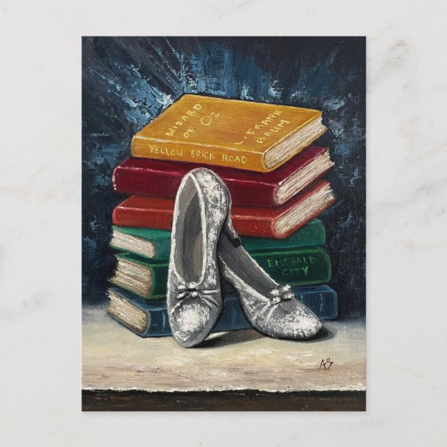 Postal Wizard of Oz Silver Shoes Original Art (Anverso)