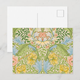 Postal Wm Morris Myrtle Floral Arte Nuevo Pastel