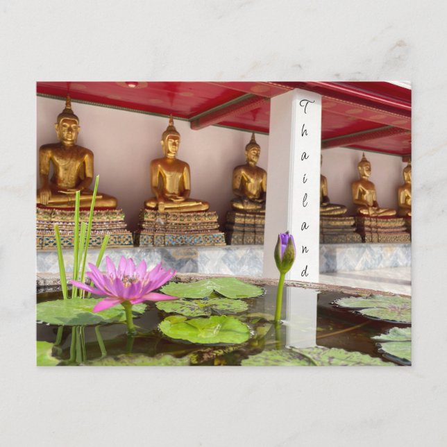 Postal wo buddha lotus (Anverso)