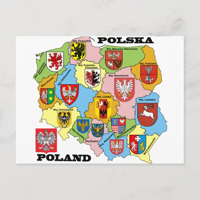 Postal Wojewodztwa Polski_mapa (Anverso)