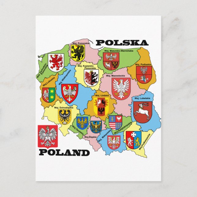 Postal Wojewodztwa Polski_mapa (Anverso)