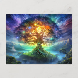 Postal Wold tree Yggdrasil of northern viking mythology