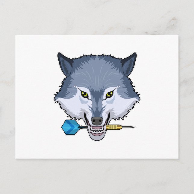 Postal Wolf en Darts con Dart (Anverso)