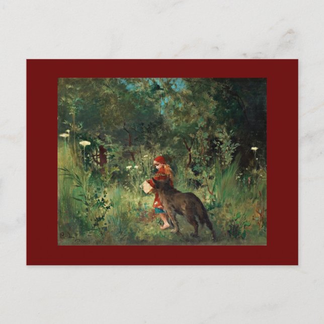 Postal Wolf en el camino con Red (Anverso)