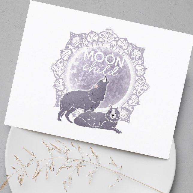 Postal Wolf Full Moon (Subido por el creador)