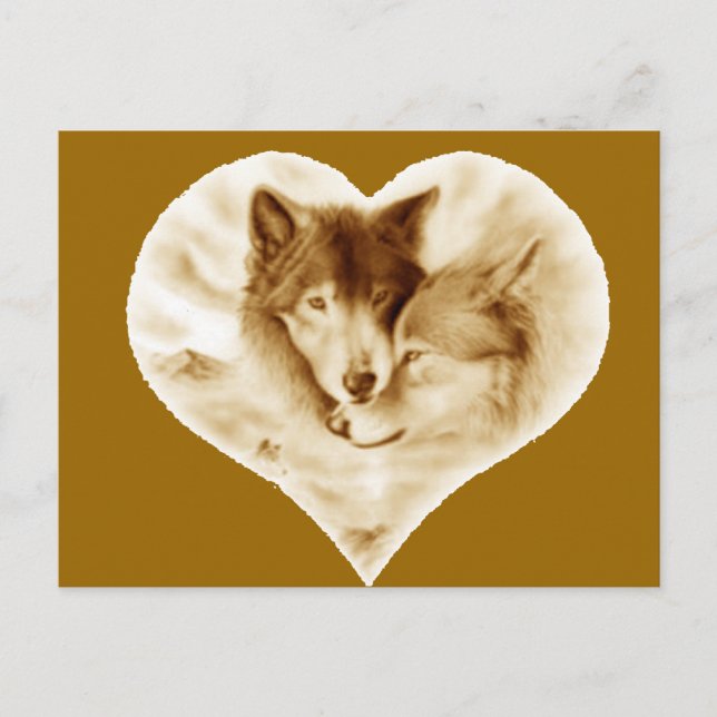 Postal Wolf Love (Anverso)