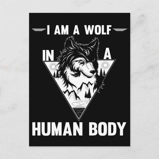 Postal Wolf Lover Forest Animal (Anverso)