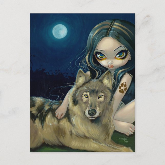 Postal "Wolf Moon" (Anverso)