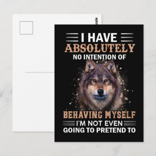 Postal Wolf No Tengo Absolutamente Intención Sarcástica