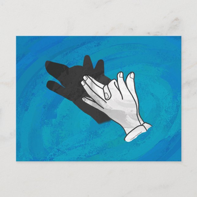 Postal Wolf On Blue (Anverso)