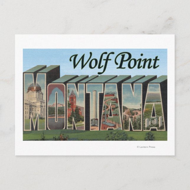 Postal Wolf Point, Montana (Anverso)