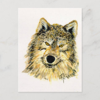 Postal Wolf Postcard