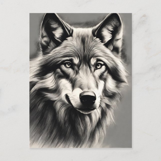 Postal Wolf Sketch (Anverso)
