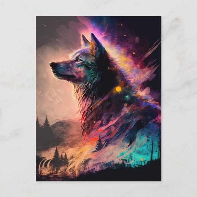 Postal Wolf Surreal Fantasy (Anverso)