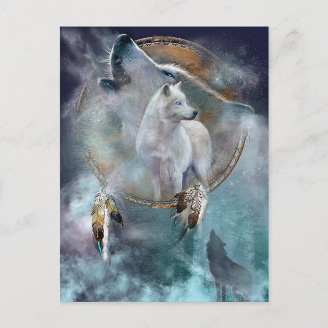 Postal Wolf y Dreamcatcher (Anverso)