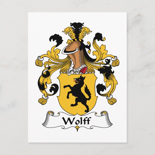 Postal Wolff Family Crest (Anverso)